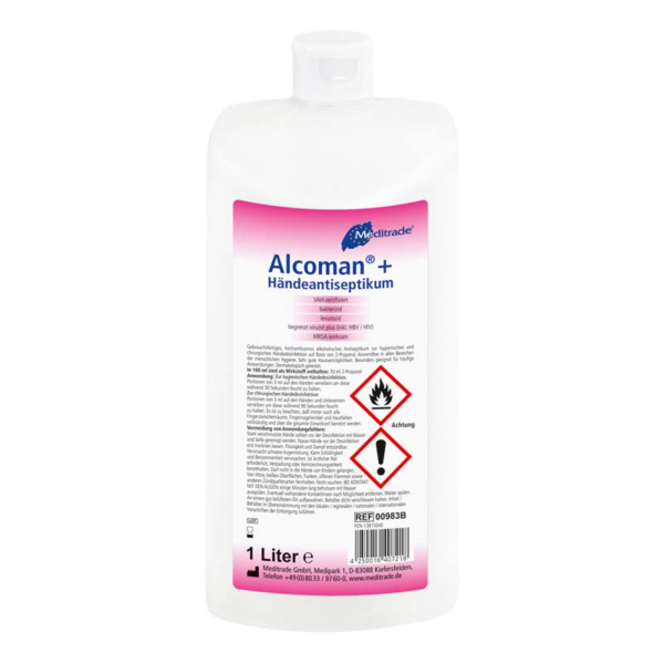Meditrade Alcoman+ Händedesinfektionsmittel als Biozid – Bild 4