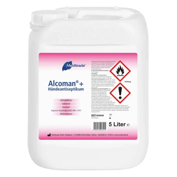 Meditrade Alcoman+ Händedesinfektionsmittel als Biozid – Bild 2