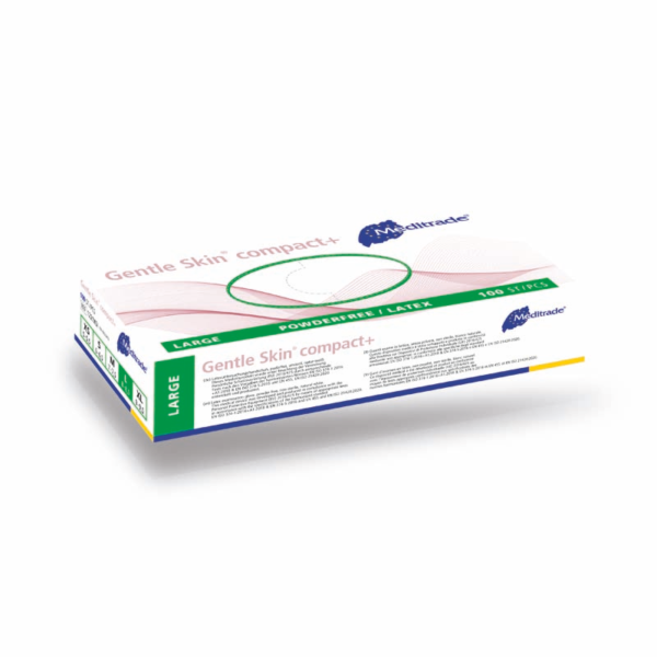Meditrade Gentle Skin® compact+ Latex Untersuchungshandschuhe | Einweghandschuh | 100 Stk. Box – Bild 7