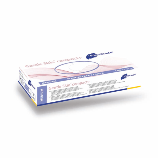 Meditrade Gentle Skin® compact+ Latex Untersuchungshandschuhe | Einweghandschuh | 100 Stk. Box – Bild 6