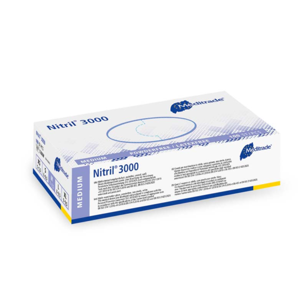 Meditrade Nitril® 3000 Nitril Untersuchungshandschuhe | Einweghandschuh | 100 Stk. Box – Bild 5