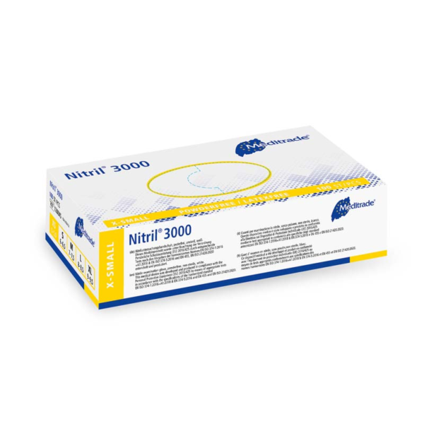 Meditrade Nitril® 3000 Nitril Untersuchungshandschuhe | Einweghandschuh | 100 Stk. Box – Bild 2