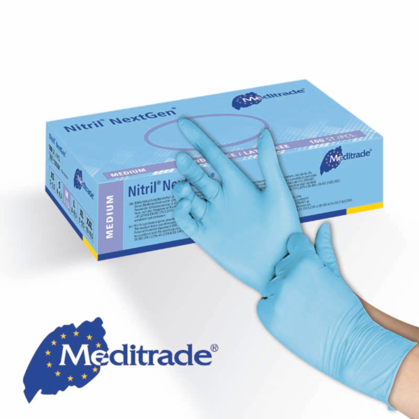 Meditrade Nitril® NextGen® Nitril Untersuchungshandschuhe | Einweghandschuh | 100 Stk. Box