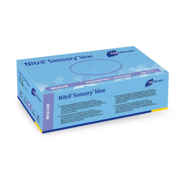 Meditrade Nitril Sensory Blue Nitril Untersuchungshandschuhe | Einweghandschuh | 200 Stk. Box – Bild 6