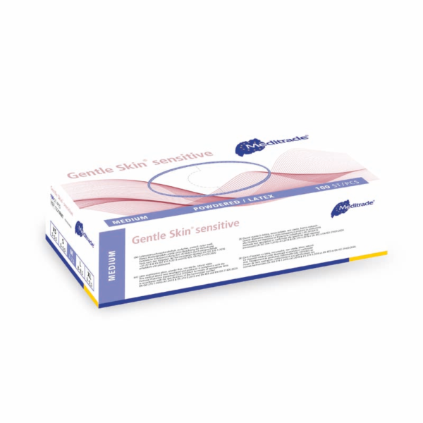 Meditrade Gentle Skin sensitive Latex Untersuchungshandschuhe | Einweghandschuh | 100 Stk. Box – Bild 6