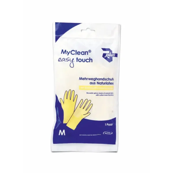 MaiMed®easy touch Latexhandschuhe | gelb | 1 Paar/ Beutel – Bild 2